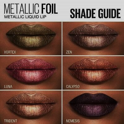 Maybelline Metallic Lipstick guide